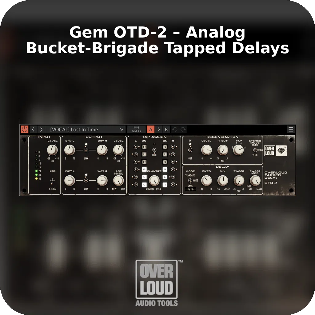 Gem OTD-2 – Analog Bucket-Brigade Tapped Delays